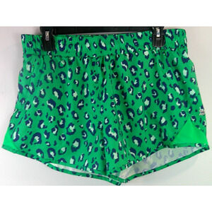 All in Motion Green/Navy Leopard Athletic Shorts Women's Medium